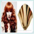 2014 human long hair extensions weave Brazilian hair , remy human wave hair weft golden/ brown/black color